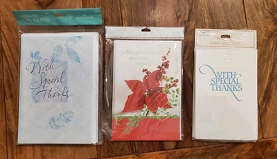 Hallmark Thank You Cards New Unopened 3 Different Sets - Image 1 of 4