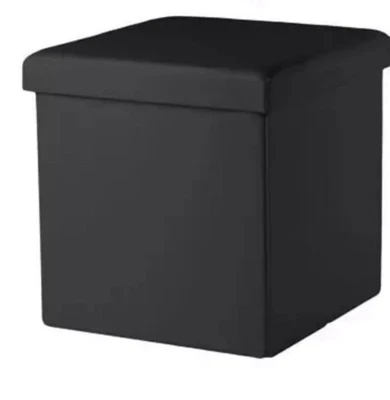 Sitztruhe / Sitzhocker / schwarz aus Kunstleder38x38x38 cm NEU - Bild 1 von 2