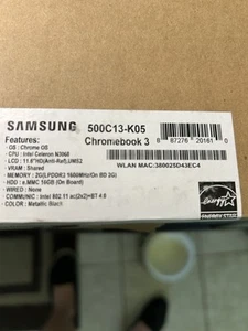 Samsung Chromebook 500C XE500C13 11.6in BRAND NEW IN BOX - Picture 1 of 4