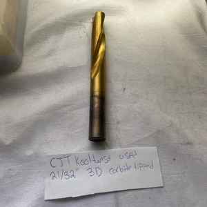 21/32” KOOLTWIST Drill Bit TiN 29406562 Coolant Thru Carbide Tip (I17) - Picture 1 of 8