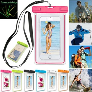 Waterproof Underwater Luminous PVC Float Pouch Bag Case For iPhone/Smart Phone - Imagen 1 de 23