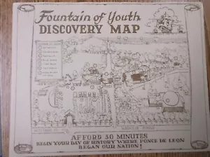 Fuente de la Juventud Mapa del Parque del Descubrimiento San Agustín FL - Imagen 1 de 2