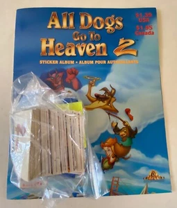 1996 BAIO ALL DOGS GO TO HEAVEN 2 ALBUM WITH COMPLETE STICKER SET (1-144 + A-X) - Picture 1 of 4