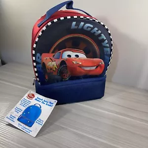 Disney Store Cars Lightening McQueen Insulated Dual Compartment Lunch Bag New! - Picture 1 of 9