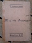 alter  Ausweis  1932 Fliegergruppe Ingolstadt Mitgliedsausweis