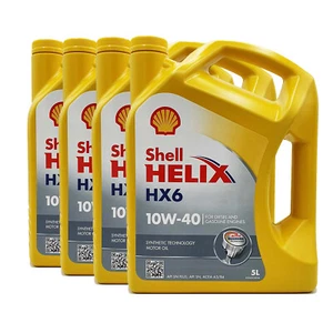 SHELL Helix HX6 10W-40 Motoröl MB 229.3, VW 501 01, Renault RN0700, 4x5 Liter - Bild 1 von 3