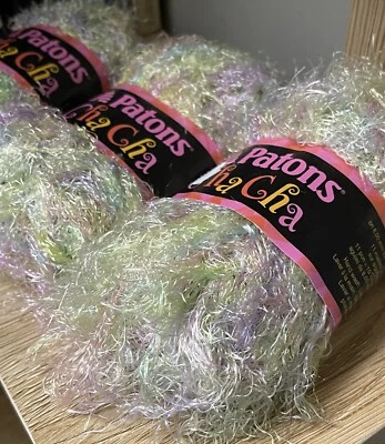 *Lot of 3* NEW Patons Cha Cha Yarn Eyelash Discontinued BUNNY HOP Specialty - Image 1 of 4