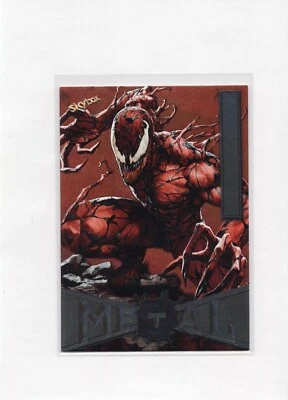 MARVEL METAL SPIDER-MAN CARNAGE MINT! #18 BASE SET LS CARD 2021 PACK FRESH - Image 1 of 2