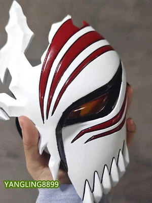 Anime Bleach Kurosaki Ichigo Half Face Mask Halloween Cosplay FRP Mask Prop New - Image 1 of 4