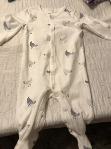Firsts By Petit Lam 6 Month Button Pajamas Chicken Theme - Picture 1 of 8