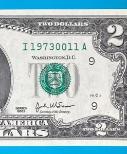 1973 November : I 19730011 A YEAR / MONTH $2 Two Dollar Bill *UNC* - Picture 1 of 3