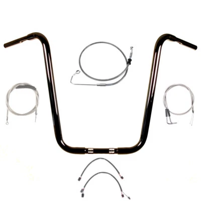 Kit de manillar colgante Ape 2011-2015 Harley Softail 1 1/4" negro 22" con ABS Foto 1 de 2