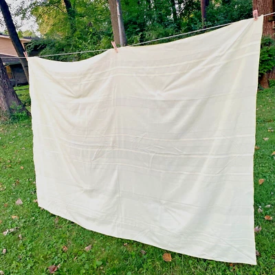 Toalha de mesa vintage amarela 6 guardanapos limão sólido MCM leve 60 x 80" algodão - Imagem 1 de 4