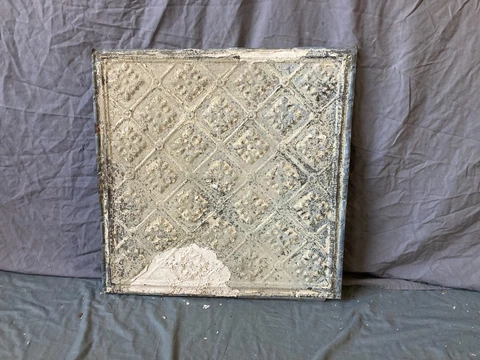 Antique Tin Ceiling  2' x 2' Shabby Tile 24" SQ Chic VTG Crafts 29-23A Cover