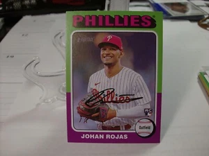2024 Topps Heritage #171 - Johan Rojas RC - Philadelphia Phillies 24-071 - Picture 1 of 2