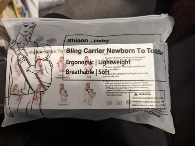 Shiaon Baby Sling Carrier Newborn to Toddler. *Free USPS Priority Shipping* - Image 1 of 2