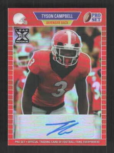 Tyson Campbell 2021 Pro Set Metal 1989 XRC Mojo 1989 XRC Red #/100 Auto #PA-TC1 - Picture 1 of 2