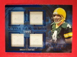 BRETT FAVRE GAME USED JERSEY CARD #d30/35 2020 LEAF A YEAR TO REMEMBER PACKERS - Picture 1 of 3