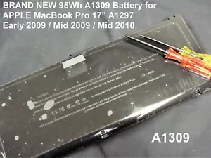 BRAND NEW 95Wh A1309 Battery for APPLE MacBook Pro 17" A1297 Early 2009 Mid 2010 - Picture 1 of 3
