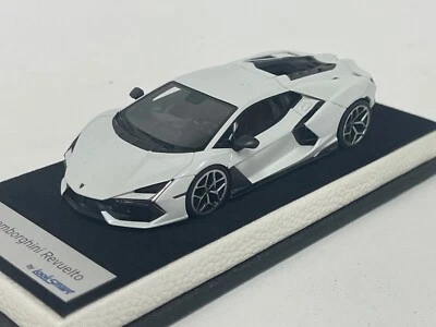1/43 Looksmart Lamborghini Revuelto In White Siderale Matt leather base LS543C - Image 1 of 4