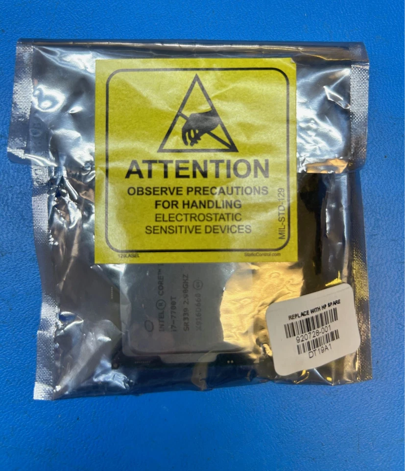 Procesador CPU de escritorio Intel Core i7-7700T 2,90 GHz cuatro núcleos 8 MB LGA 1151 (SR339) Foto 1 de 1