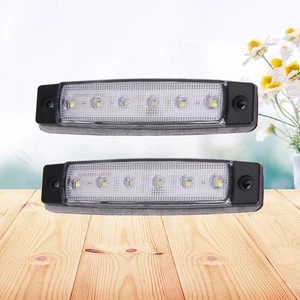 2 Pcs Marker Lights for Semi Trucks Trailer Side Tail Turn Signal - Foto 1 di 11