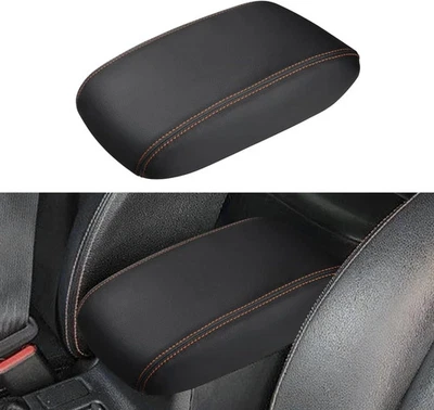  Cubierta de reposabrazos de consola central de coche para Subaru 2012-2017 puntadas naranjas Foto 1 de 4