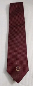 Tommy Hilfiger Hombre Corbata Cresta Roja 100% Seda Nueva con Etiquetas  - Imagen 1 de 4