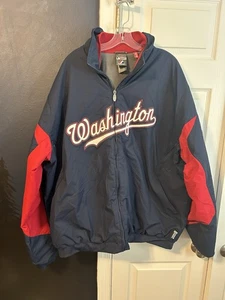 Washington Nationals Jacke Herren 2XL Navy Rot MLB Baseball Therma Base Zip - Bild 1 von 9