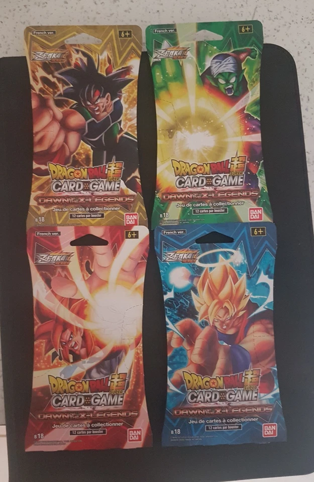Artset Dragon Ball Super Card Game x4 Booster Blister Dawn of the legend Bt18 - Photo 1/1