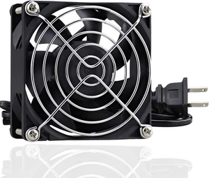 EC Axial 8025 AC Cooling Fan 80mm Brushless with Switch Power Cord New - Picture 1 of 8