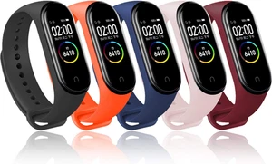 5PCS Cinturino Compatibile Con Xiaomi Mi Band 3/4, Orologio Da Braccialetto Di R - Foto 1 di 13