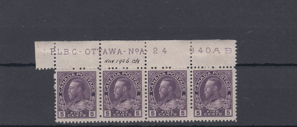 #112 5 cent Violet Admiral plate A24 F+2H, F+2 MNH Cat $175 apprx*** Canada mint - Image 1 of 1