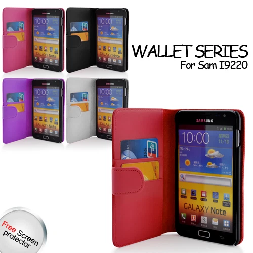  Wallet Leather Case for Samsung Galaxy Note GT-N7000 / i9220 with Card holder - Image 1 of 1