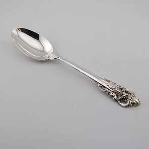 Wallace Grande Baroque Sterling Silver Oval Soup Dessert Spoon  -  6 7/8" - Picture 1 of 3