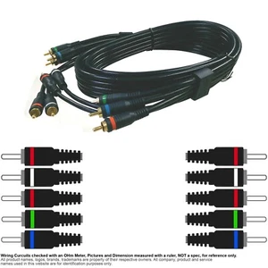 Cable coaxial coaxial RCA 5:5 video RGB audio estéreo velocidad OFC 6 FT C2G 29166 - Imagen 1 de 2