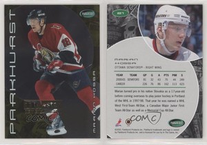 2001-02 ITG Parkhurst Gold Tri-Star New England /10 Marian Hossa #21 HOF