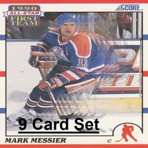 Mark Messier Edmonton Oilers NHL Hockey Card Collection - 9 Oilers Hockey Cards - Picture 1 of 10