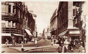 Bull Street Birmingham RPPC Postkarte 4.18 - Bild 1 von 2