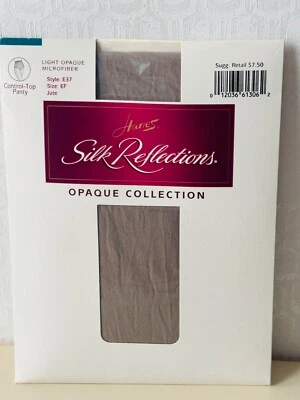 NUEVO DE COLECCIÓN HANES SILK REFLEX*LT OPACO MICROFIBRA YUTE TOPO PANTIMEDIAS NYLON*EF Foto 1 de 3