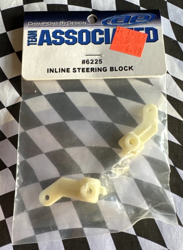 Team Associated RC10 in-line steering block 6225 White - Image 1 of 1