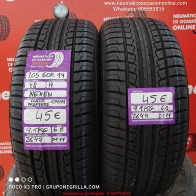 2 x 205 60 R14 88H 6.0/6.0mm DOT 0111/0111 Nexen Cp 641 Ref.2644 - Imagen 1 de 4