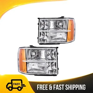 Front Headlight Assembly Left RightFits GMC Sierra 2500 3500 HD GMC Sierra 1500 - Picture 1 of 18