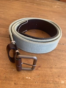 Lucky Brand Pale Green Woven Cotton Casual Belt 40” X  1/12” - Picture 1 of 8