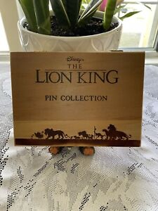 DISNEY THE LION KING MOVIE 1994 PIN SET COLLECTION IN ORIGINAL WOOD BOX