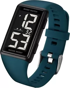 Square Mens Women's Leisure Sports Digital Watch Multifunctional Dial Waterproof - Picture 1 of 6