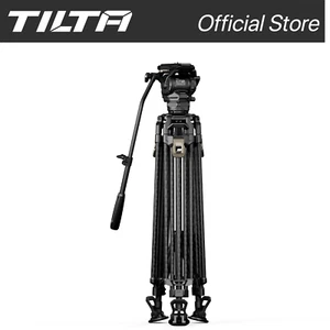 Tilta 75mm Cine Fluid Head mit 2-Stage One Touch Carbon Fiber Tripod Legs 12KG  - Picture 1 of 24