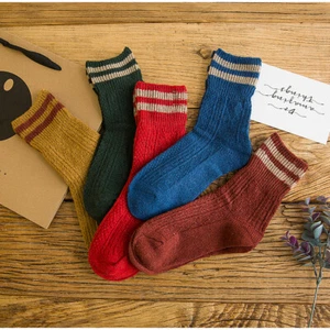 5/10 pairs Mongolia Cashmere woollen knee-socks revers Women's Socks Warm Wool - Picture 1 of 12