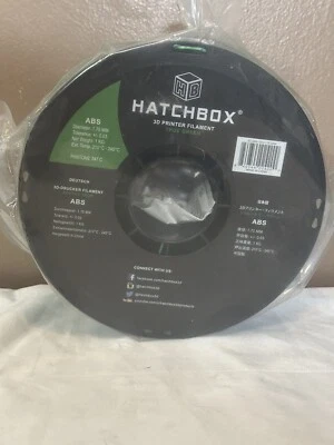 HATCHBOX Metallic Finish PLA 1.75 mm 3D Printer Filament Color Echtes Grun. - Image 1 of 3