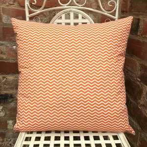 323. Handmade Orange Zig Zag CHEVRON 100% Cotton Cushion Cover. Various sizes - Picture 1 of 1